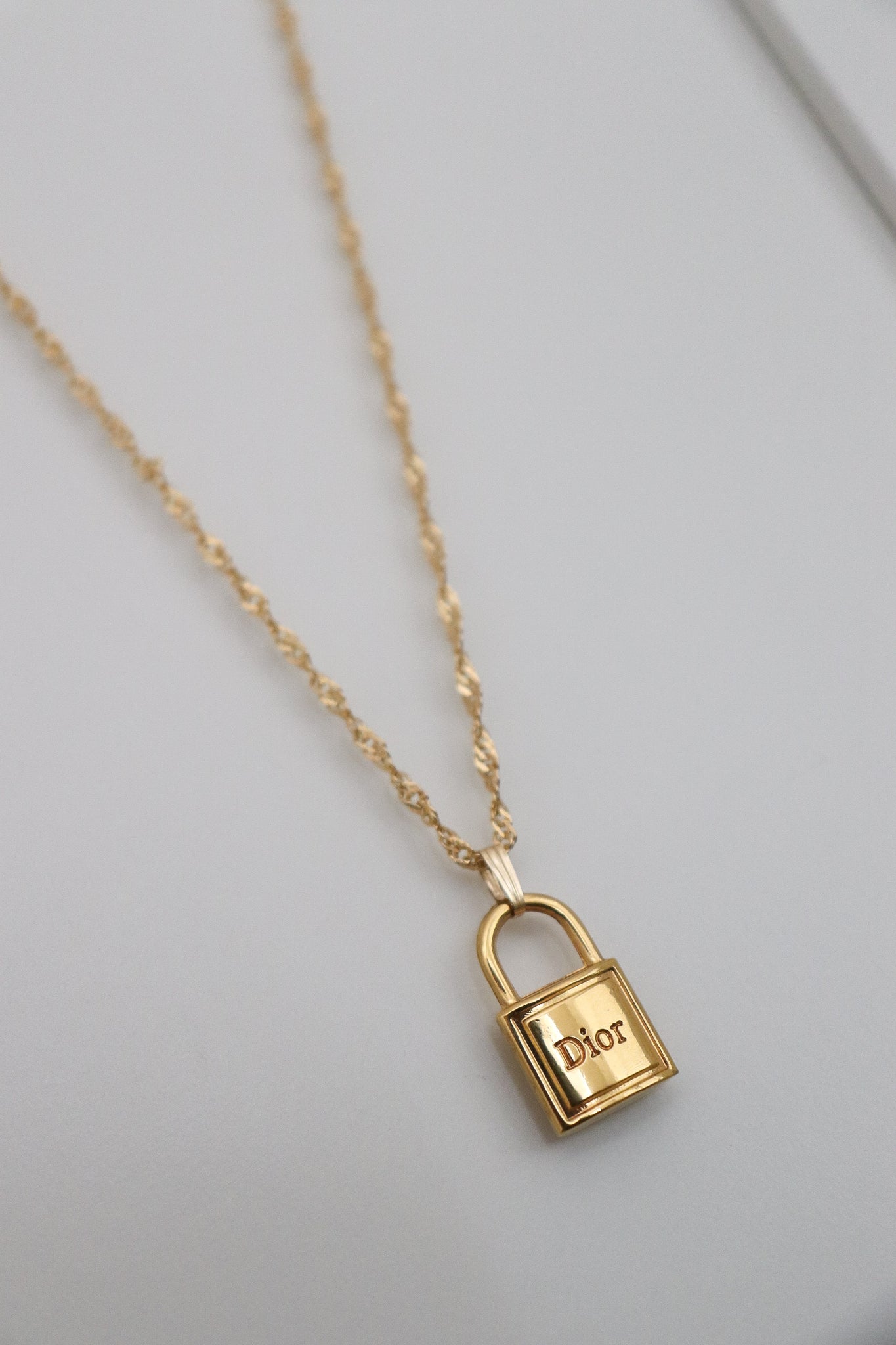 Authentic Dior lady lock necklace Sold out hard to  Depop