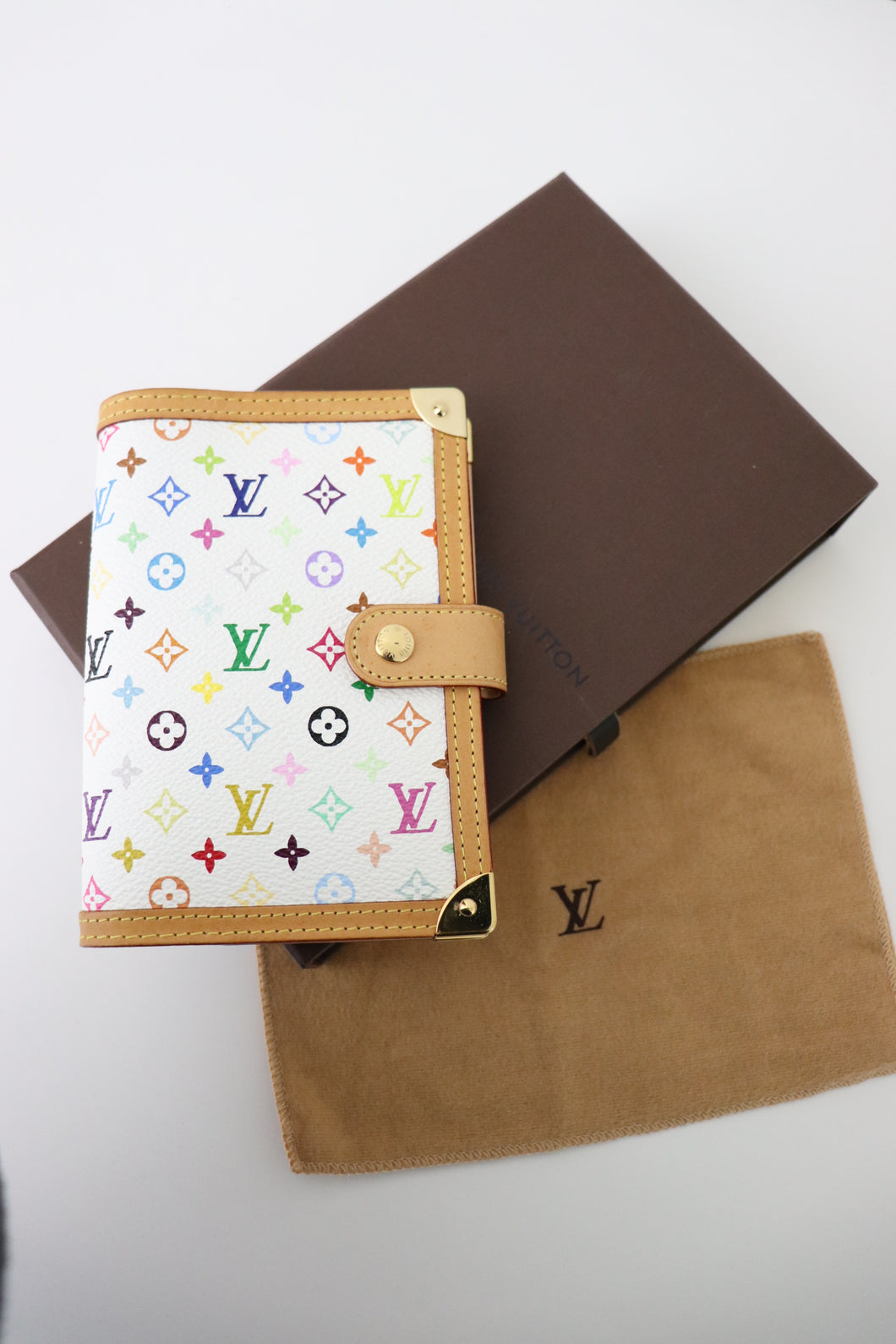 LOUIS VUITTON Multicolor murakami leather agenda PM  *limited edition*