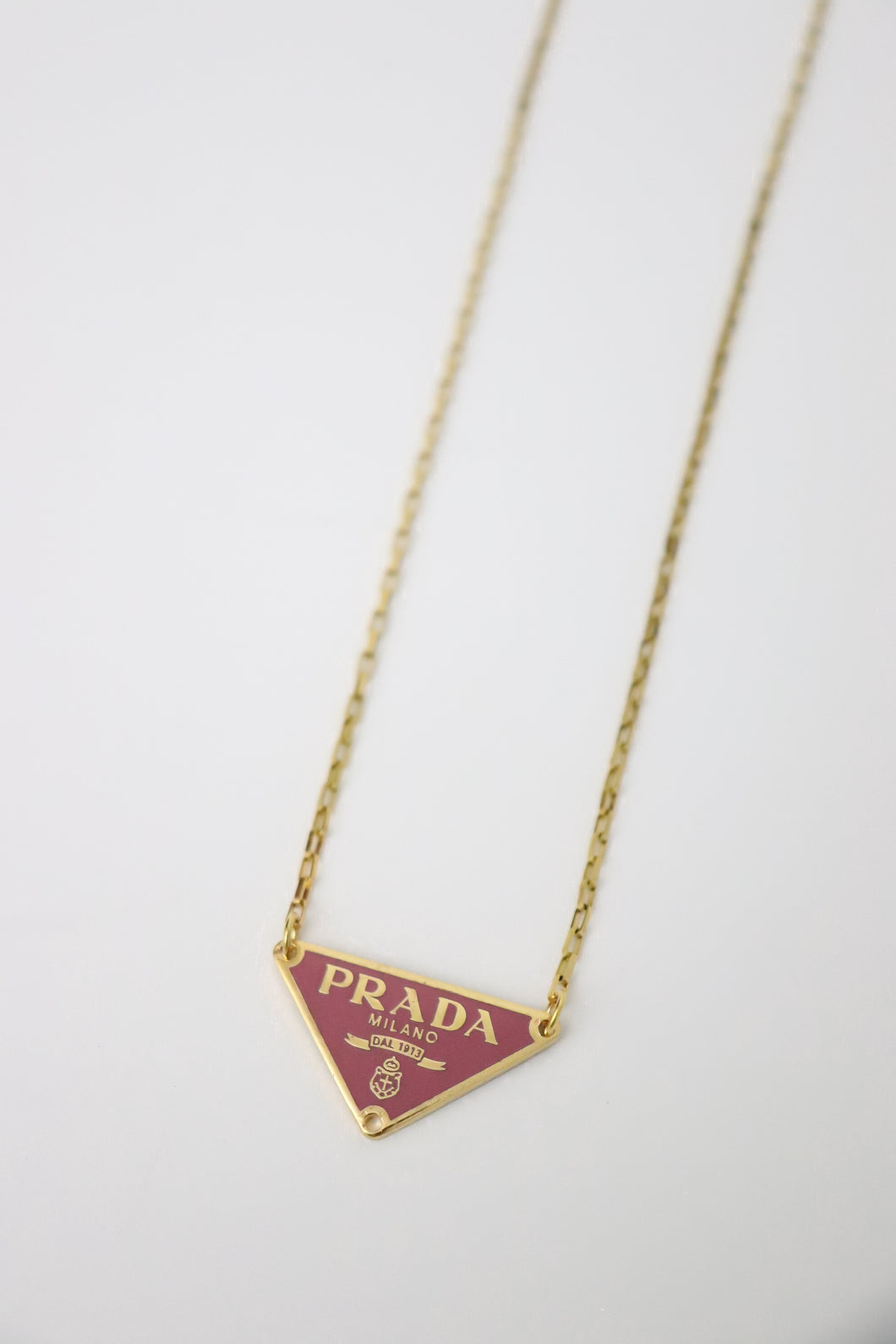 Prada pink necklace