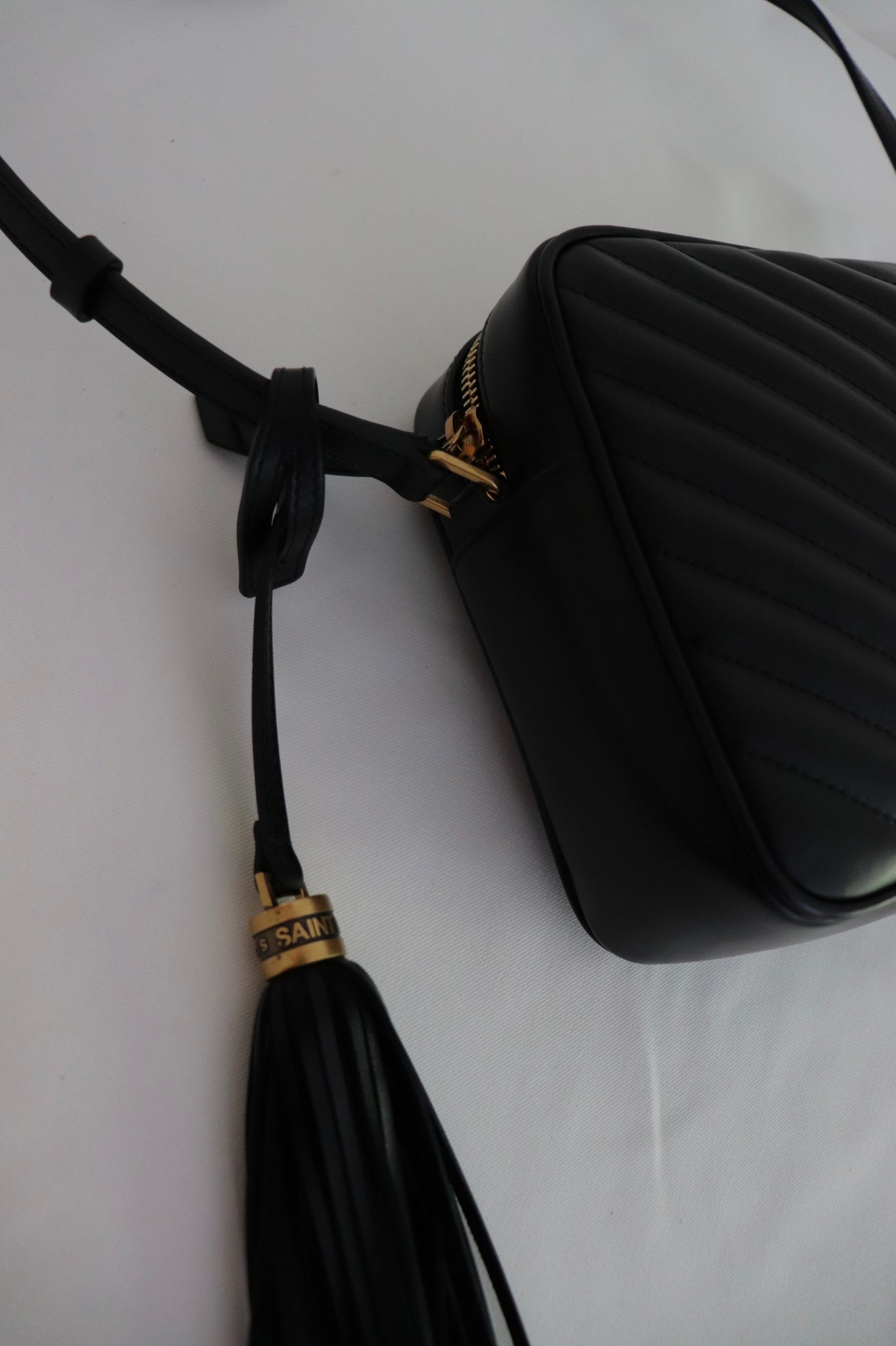 Shop authentic Saint Laurent Quilted Lou Camera Bag at revogue
