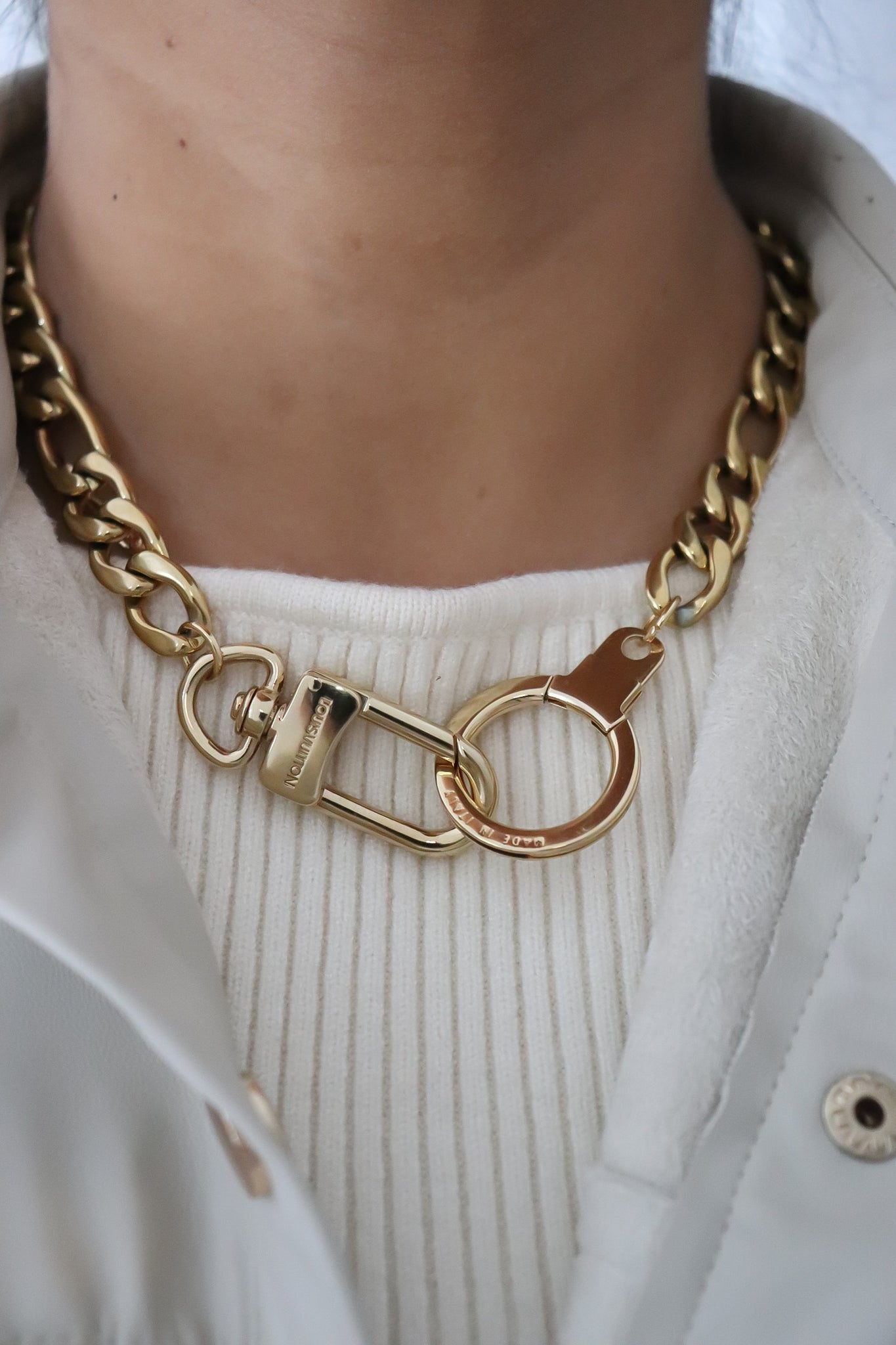 Louis Vuitton Vintage LV Charm Choker Necklace