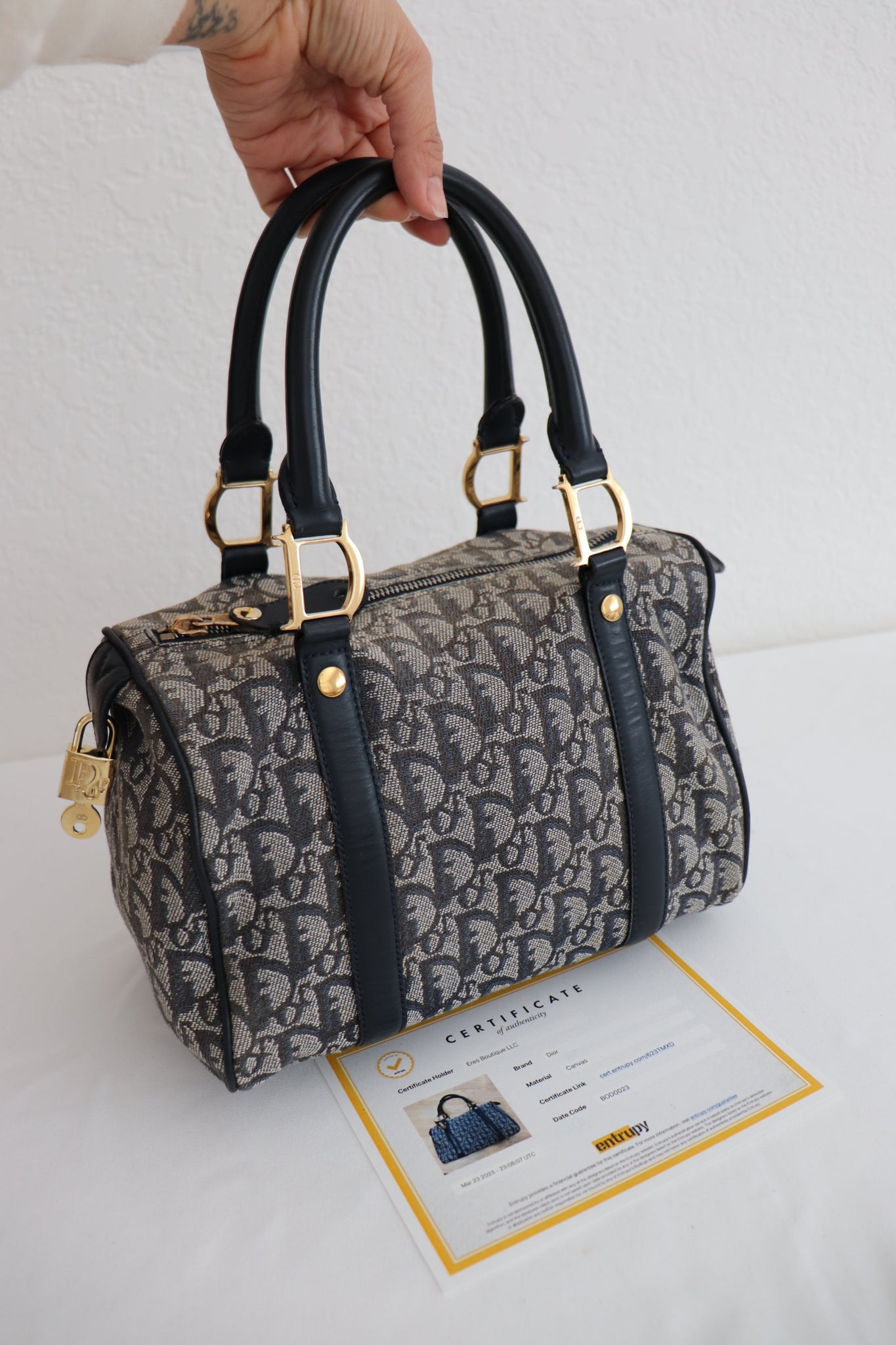 Dior Vintage Black Trotter Mini Boston Bag, Best Price and Reviews